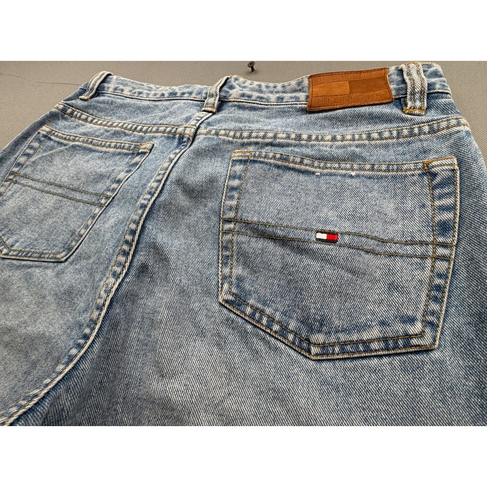 Tommy Hilfiger Vintage 90s High Rise Jeans Tapestry Hem Light Wash | Women's 8 - Picture 15 of 15